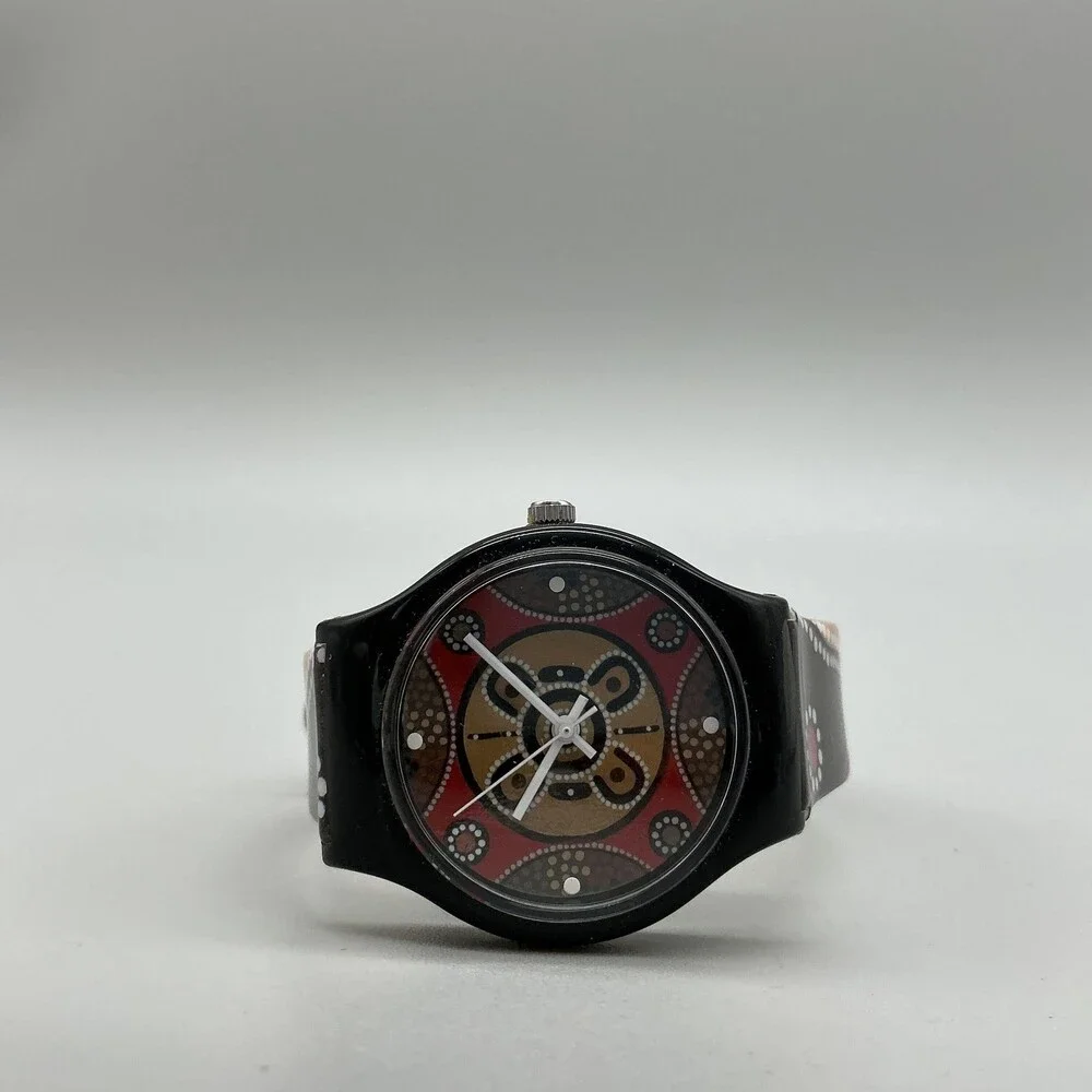 Australian Outback Artist Series Watch Unisex 34mm Indigenous ArtNew Battery